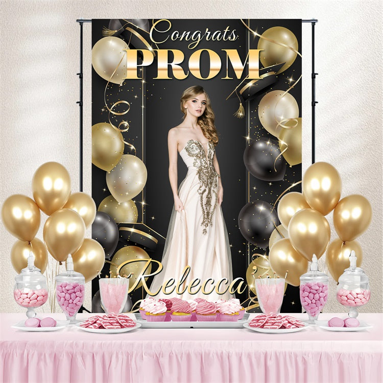 Custom Graduation Backdrops Elegant Balloon Graduation Party Backdrop BRP3-27