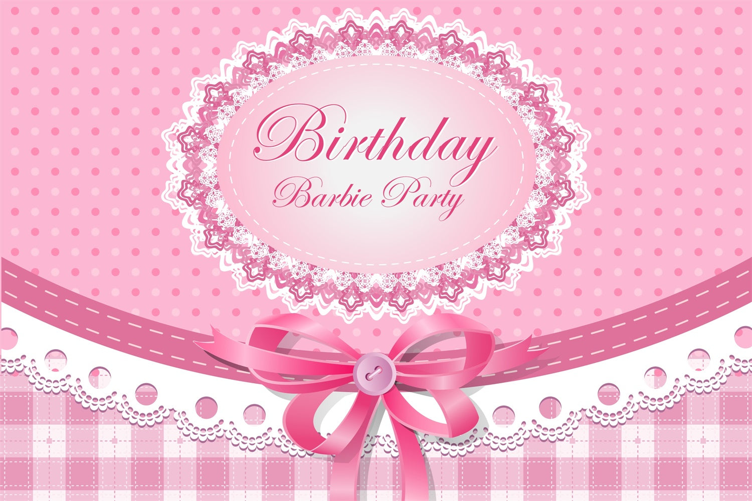 Personalized Backdrop For Birthday Vintage Lace Ribbon Backdrop BRP3-45