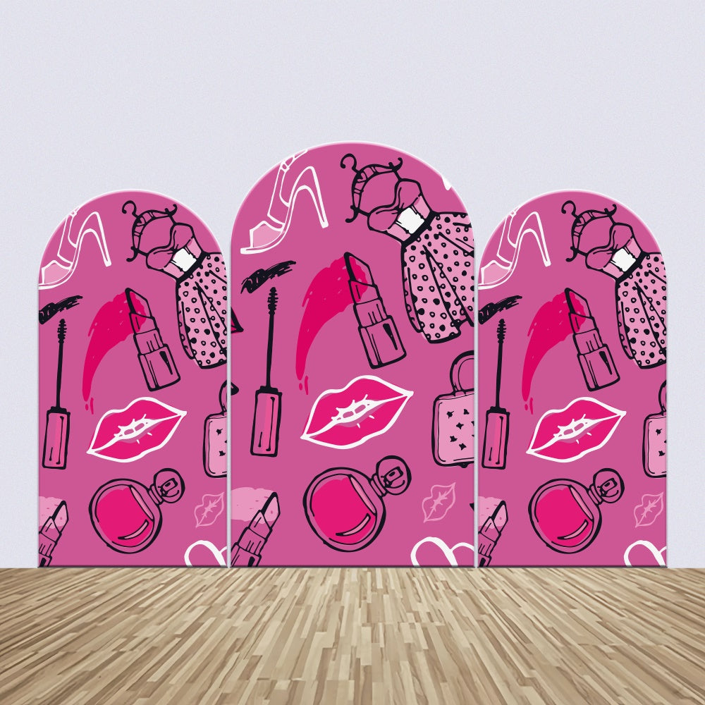 Custom Backdrop Birthday Elegant Fashion Pink Arch Backdrop Kit BRP3-51