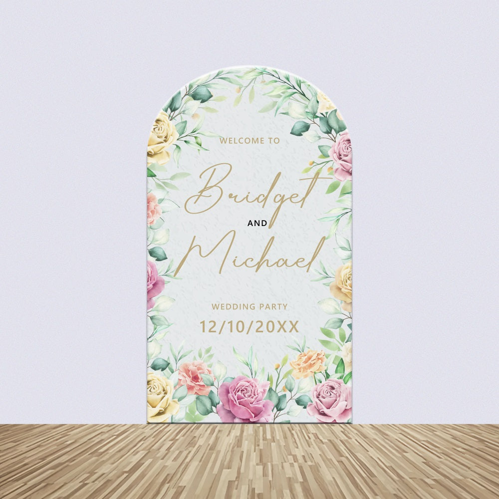 Wedding Backdrop Ideas Romantic Floral Custom Arch Backdrop Kit BRP4-121