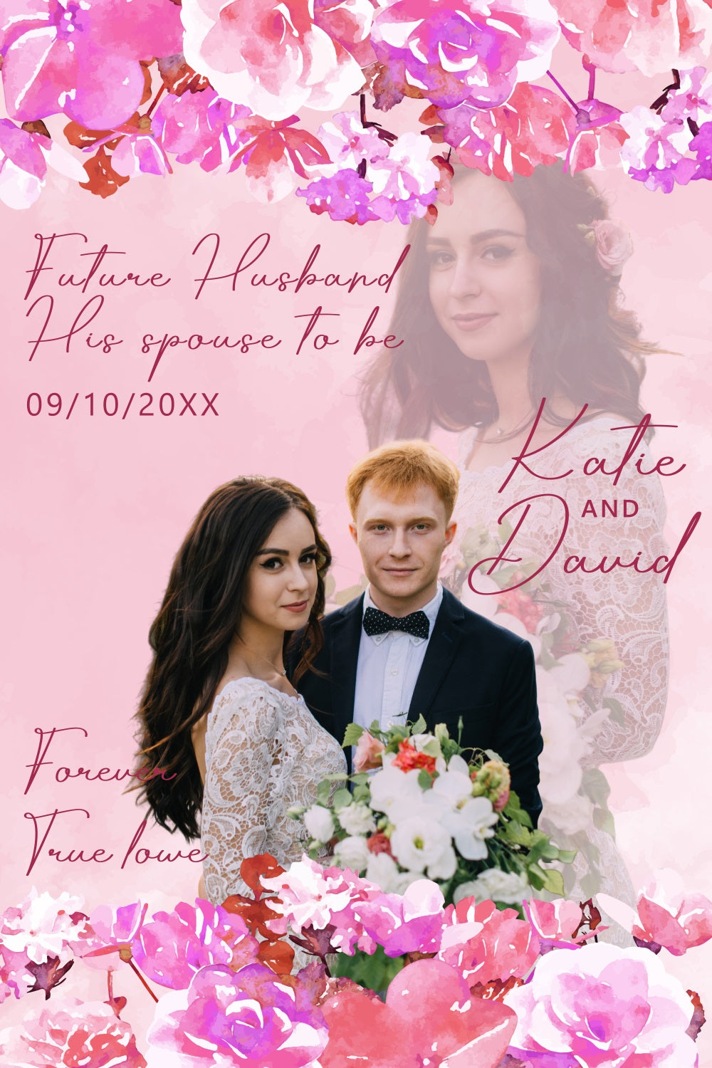 Wedding Ceremony Backdrop Floral Love Story Customized Backdrop BRP4-142