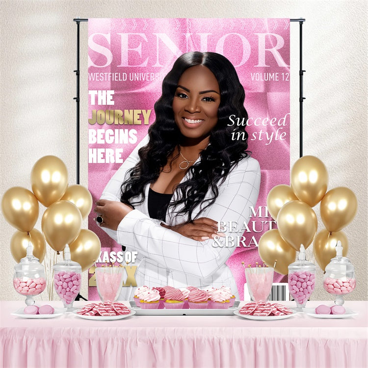 Graduated Backdrop Luxury Magazine Custom Graduation Party Backdrop BRP4-178