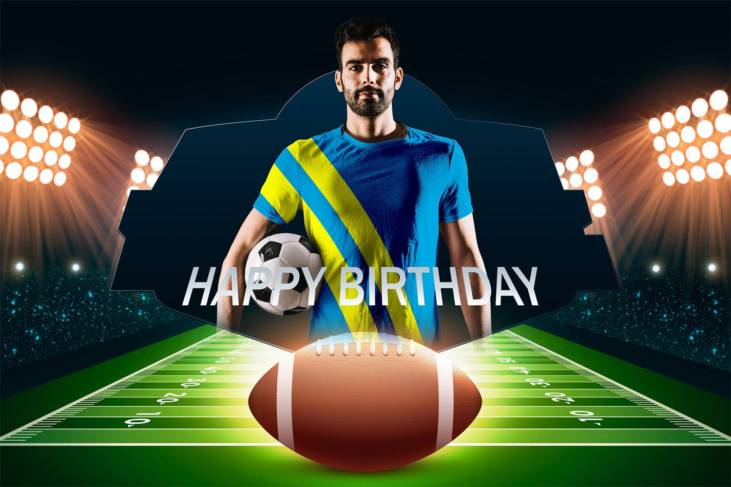 Customized Backdrop For Birthday Sports Party Backdrop BRP4-20
