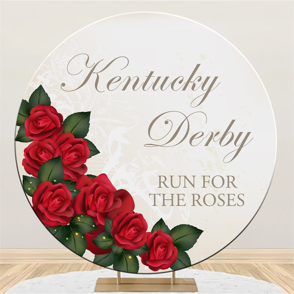 Kentucky Derby Photo Backdrop Rose Round Run Personalised Backdrop BRP4-63
