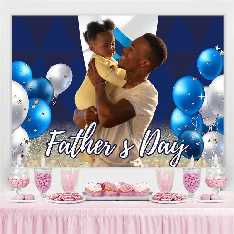 Father's Day Backdrop Sparkling Balloons Elegant Custom Backdrop BRP4-67