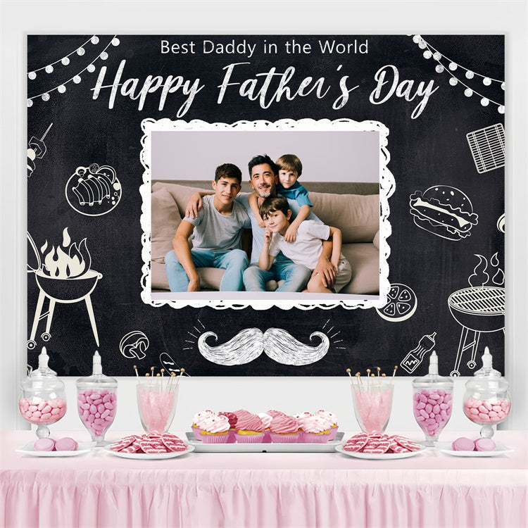 Backdrop Fathers Day Grilling Chalk Style Customized Backdrop BRP4-70