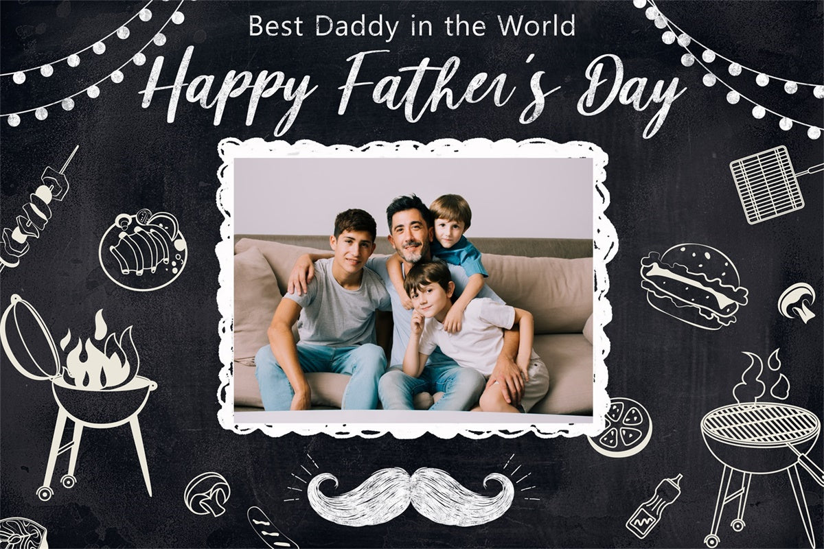Backdrop Fathers Day Grilling Chalk Style Customized Backdrop BRP4-70