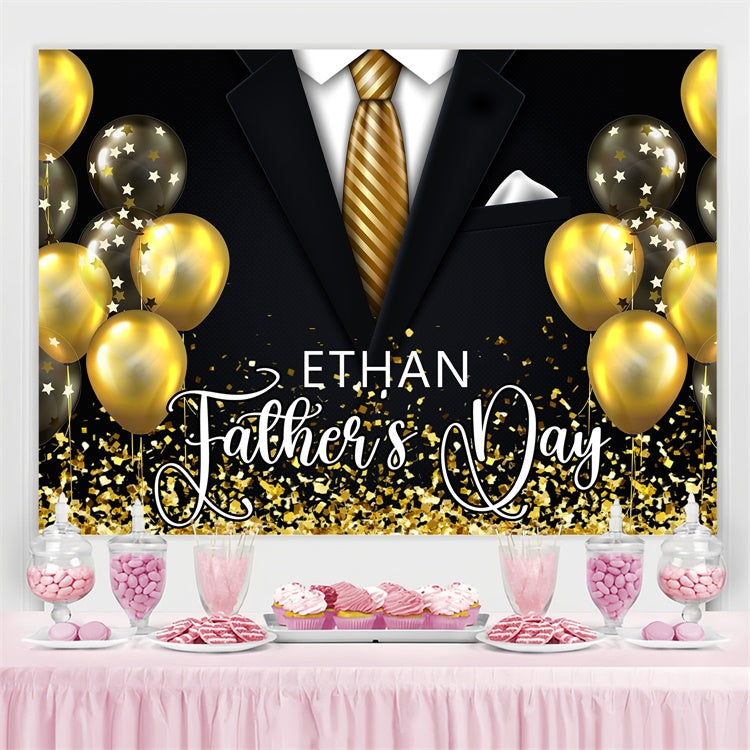Fathers Day Backdrop Elegant Tuxedo Balloon Customized Backdrop BRP4-73