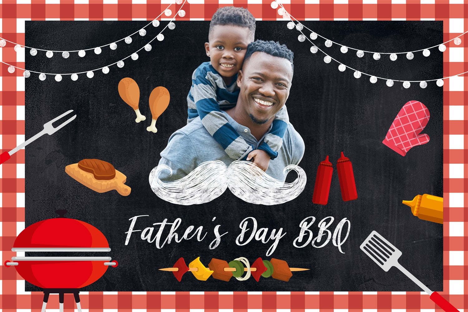 Father's Day Backdrop Classic Cookout Party Customized Backdrop BRP4-78