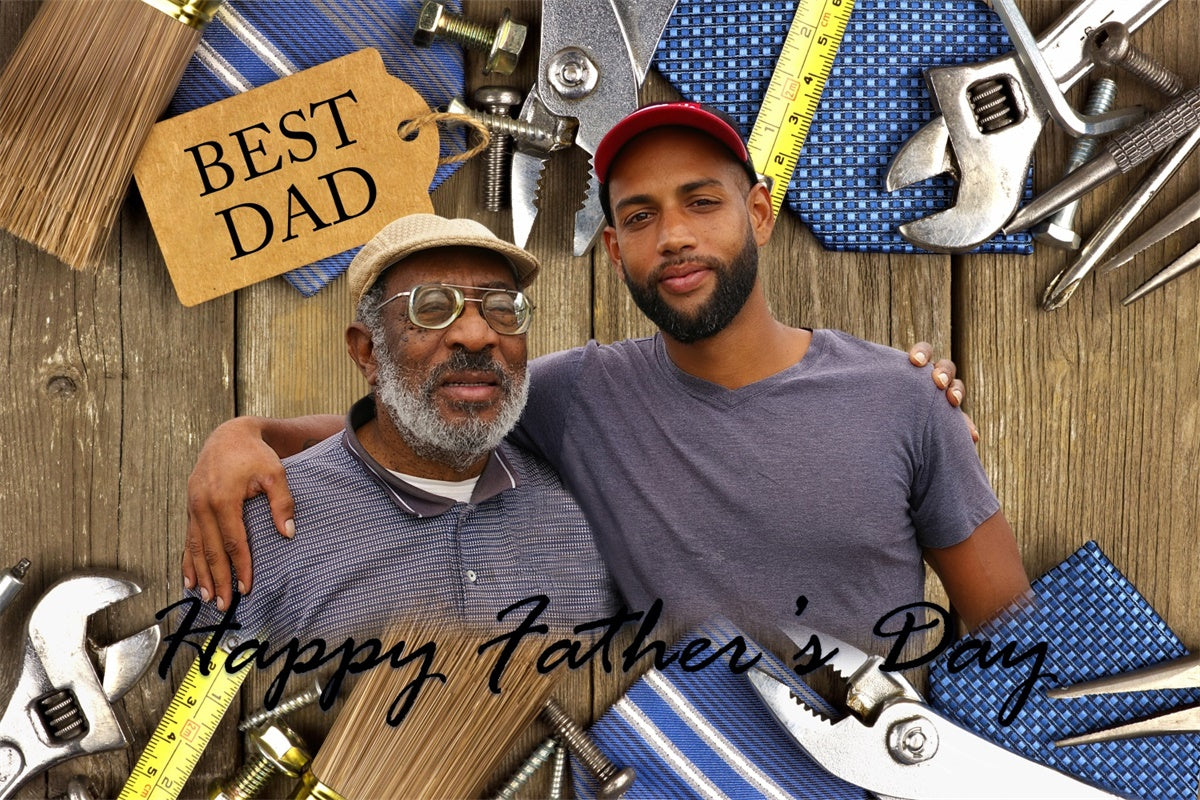 Backdrops For Father's Day Rustic Tools Wood Customized Backdrop BRP4-82