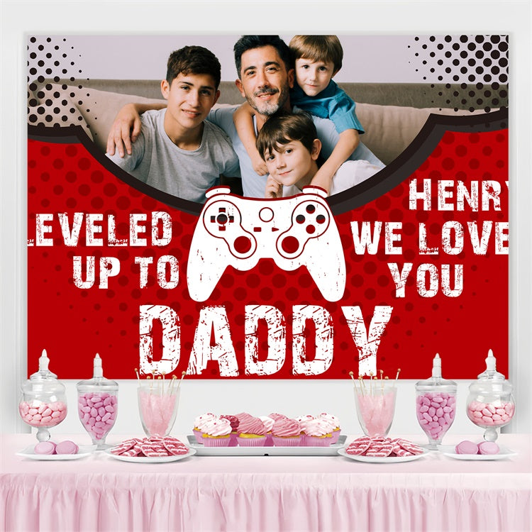 Backdrop Father's Day Fun Gaming Theme Personalized Backdrop BRP4-90