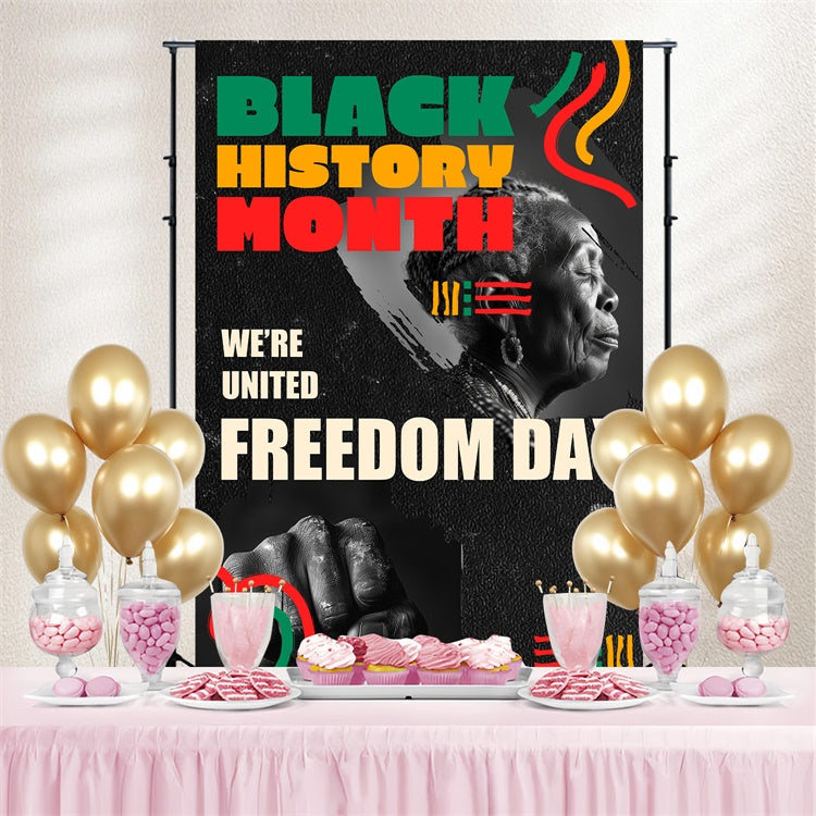 Juneteenth Photo Backdrop Freedom Spirit Tribute Customized Backdrop BRP5-14