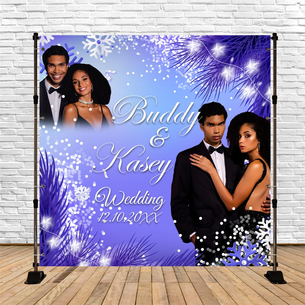 Photo Backdrop Wedding Frozen Charm Winter Personalized Backdrop BRP5-168
