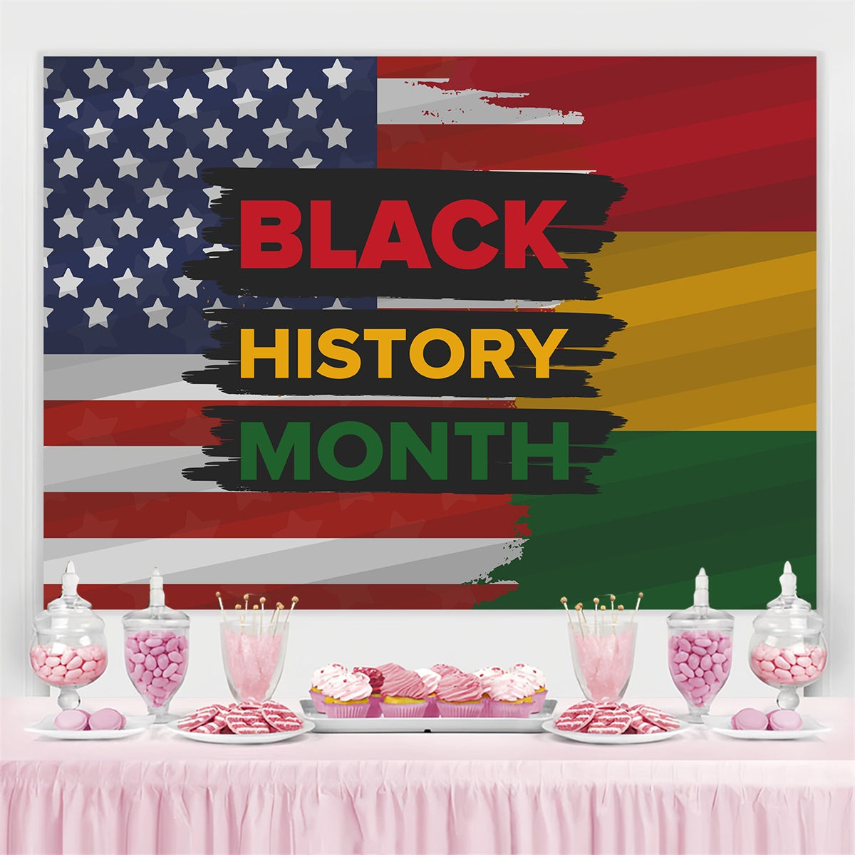 Juneteenth Photo Backdrop Unity Flag Celebration Backdrop BRP5-18