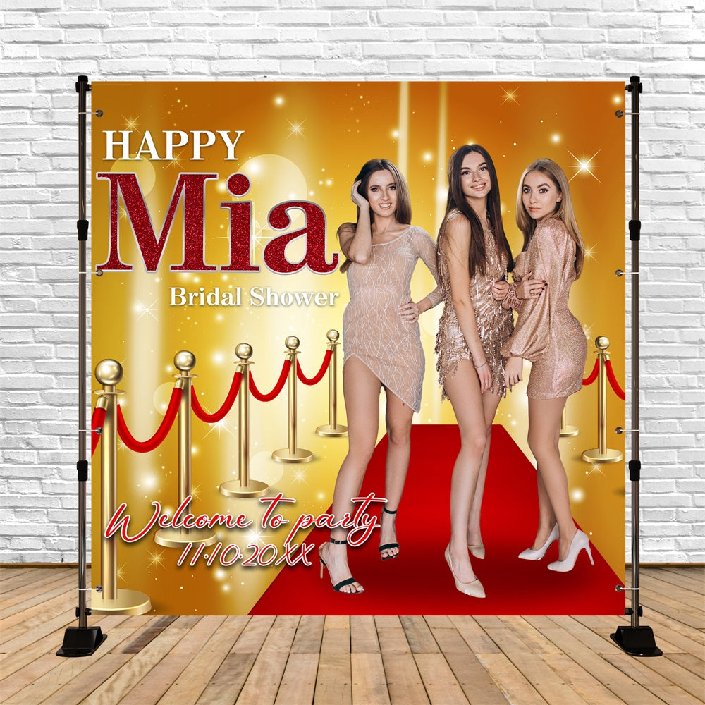 Wedding Ceremony Backdrop Red Carpet Glamour Custom Backdrop BRP5-189