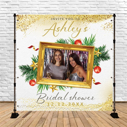 Bridal Shower Backdrop Sparkling Christmas Custom Backdrop BRP5-197