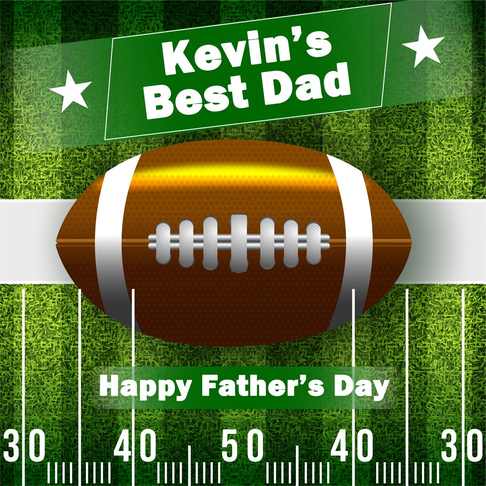 Father's Day Backdrop Grassy Field Football Customized Backdrop BRP5-36