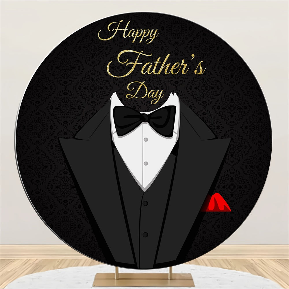 Backdrop Fathers Day Tuxedo Gentleman Round Backdrop BRP5-38