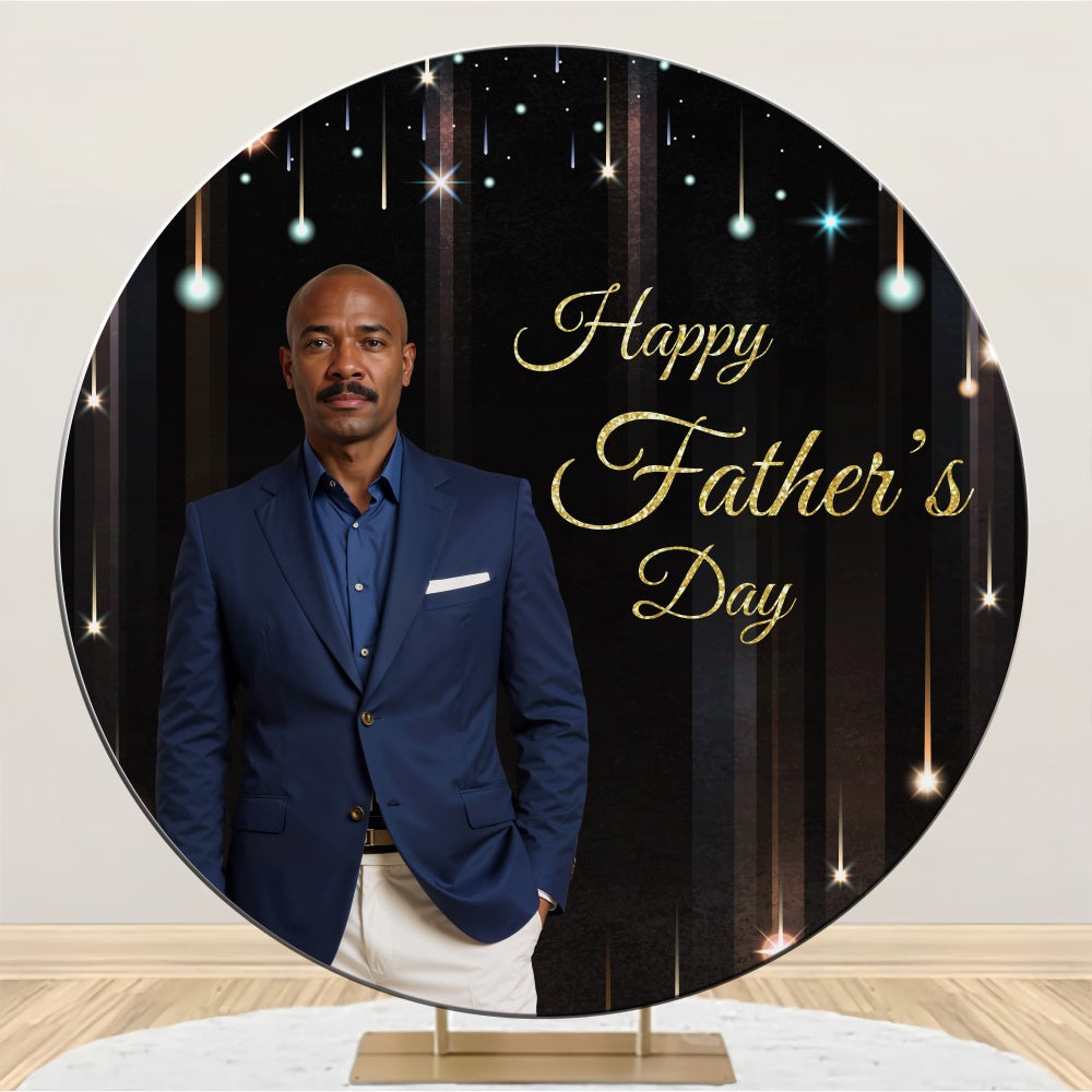Father's Day Backdrop Elegant Night Lights Custom Round Backdrop BRP5-39