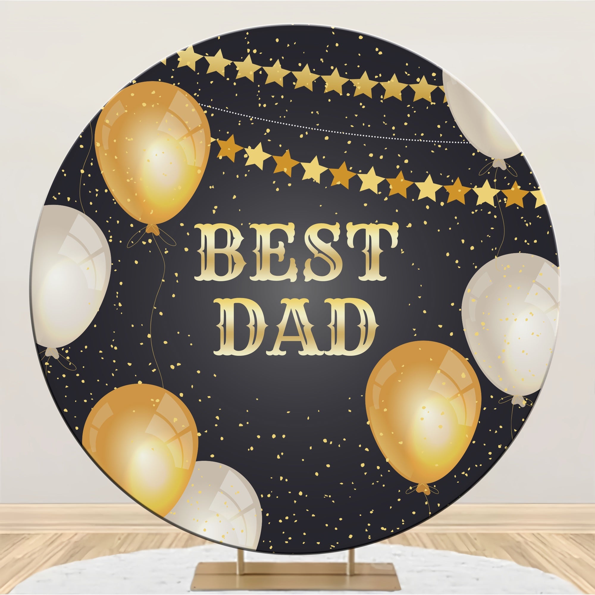 Father's Day Backdrop Confetti Balloons Round Backdrop BRP5-41