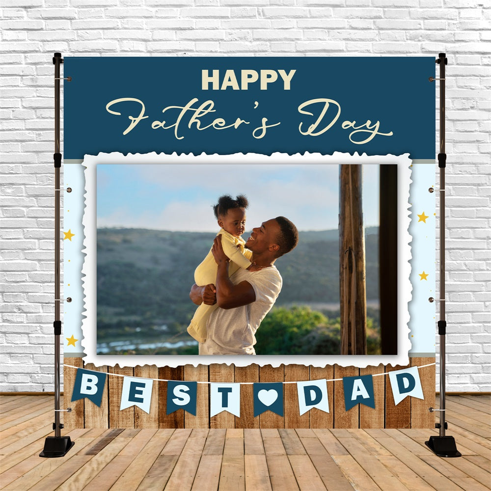 Fathers Day Backdrop Ideas Framed Memory Wood Custom Backdrop BRP5-45
