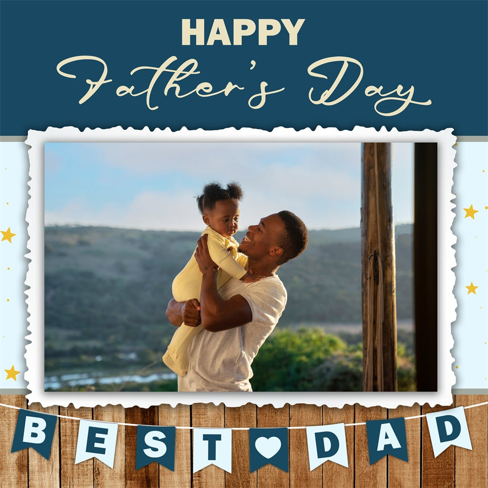 Fathers Day Backdrop Ideas Framed Memory Wood Custom Backdrop BRP5-45