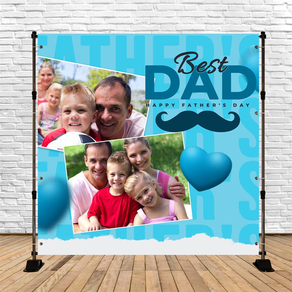 Backdrops For Father's Day Light Blue Theme Customized Backdrop BRP5-48