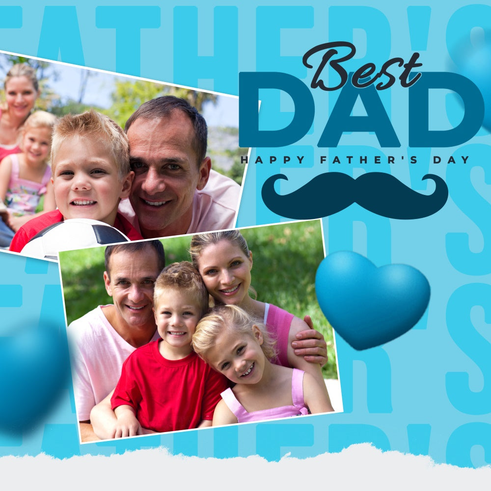 Backdrops For Father's Day Light Blue Theme Customized Backdrop BRP5-48