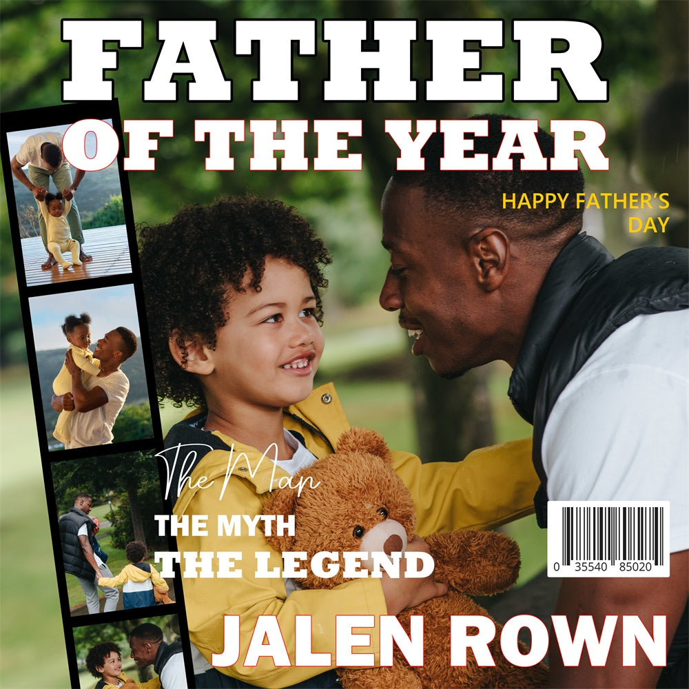 Backdrops For Father's Day Magazine Style Personalized Backdrop BRP5-64