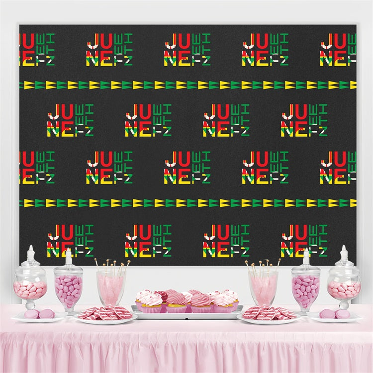 Juneteenth Backdrop Ideas Colorful Pattern Celebration Backdrop BRP5-7