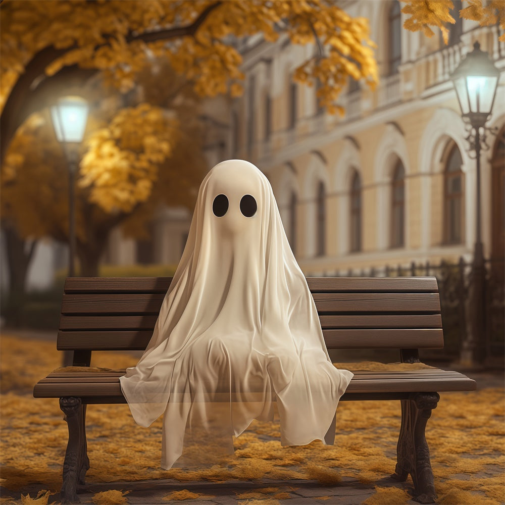 Halloween Picture Backdrop Ghost Fall Bench Backdrop BRP57-107
