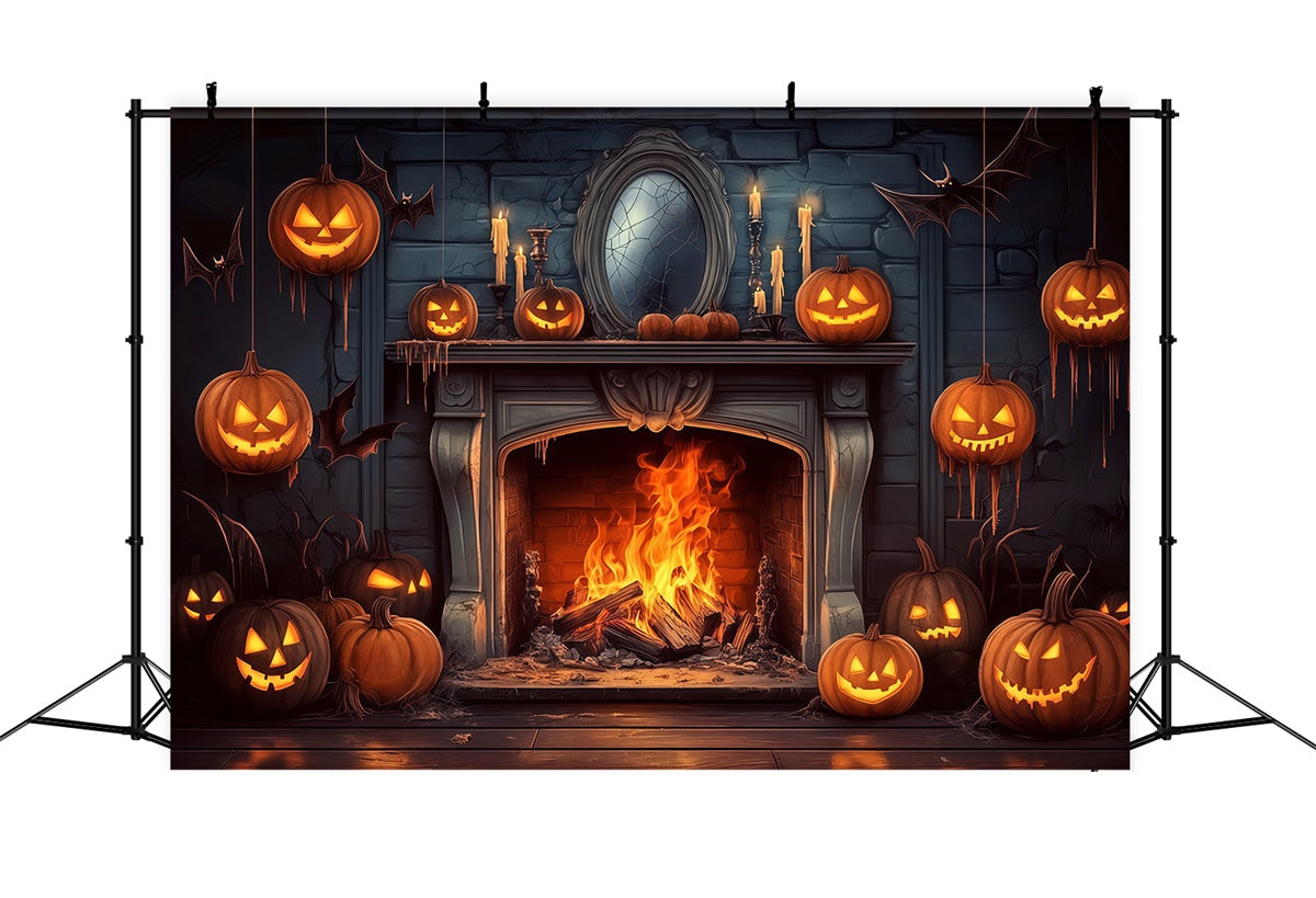 Halloween Wall Backdrop Hanging Horror Pumpkins Backdrop BRP57-112