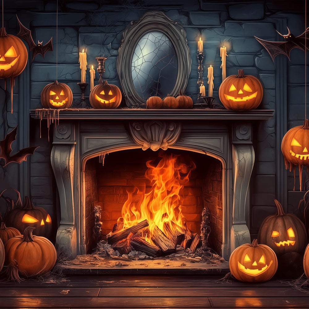 Halloween Wall Backdrop Hanging Horror Pumpkins Backdrop BRP57-112