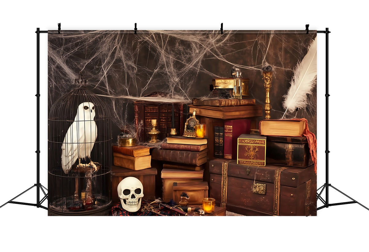 Halloween Photography Backdrop Spells Skulls Study Backdrop BRP57-114