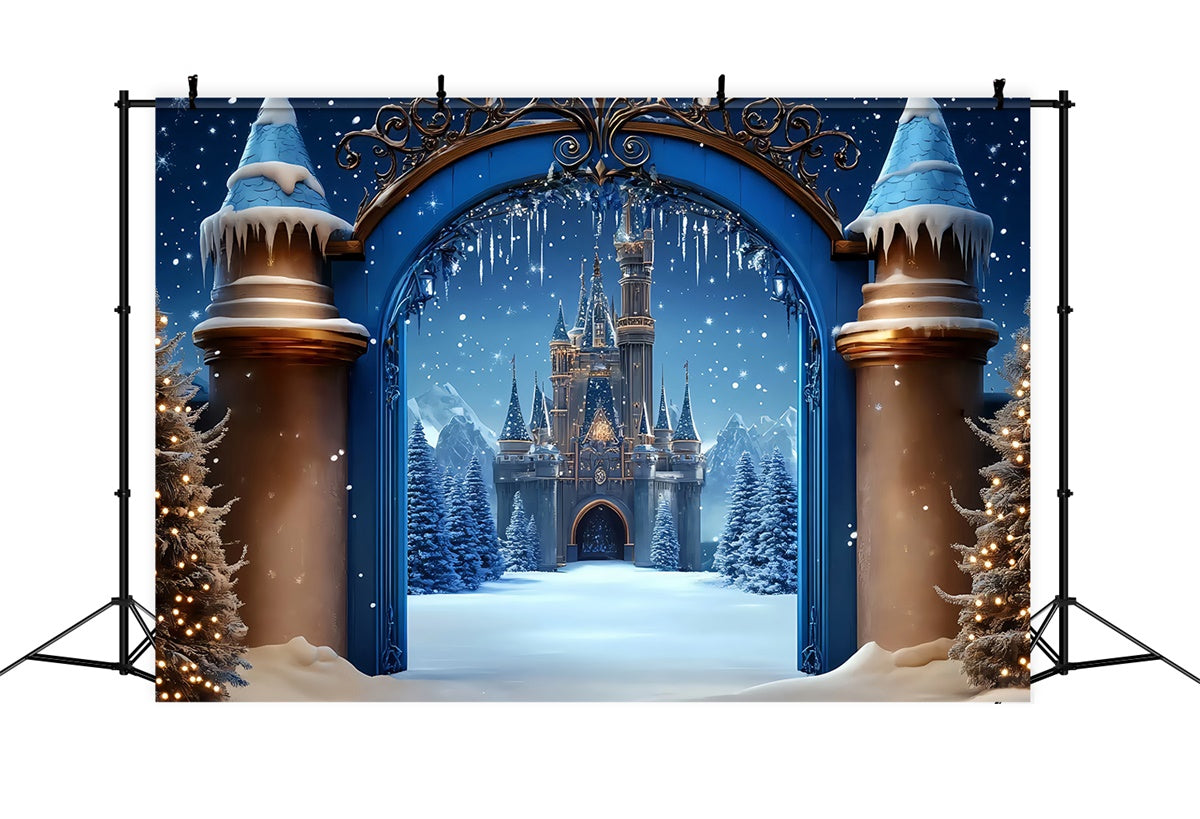 Christmas Backdrops For Photos Royal Dream Castle Backdrop BRP57-117