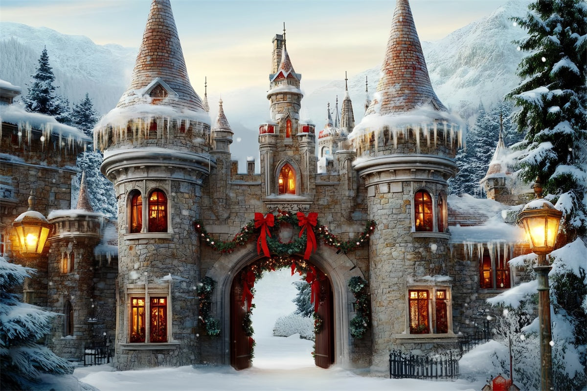 Christmas Backdrops Sale Festive Castle Archway Backdrop BRP57-118
