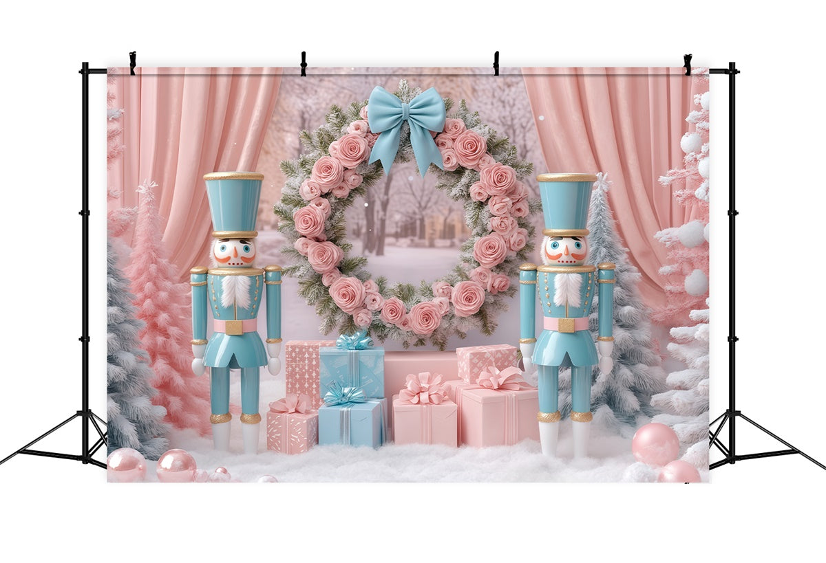 Christmas Photo Backdrop Rosy Regal Wonderland Backdrop BRP57-141