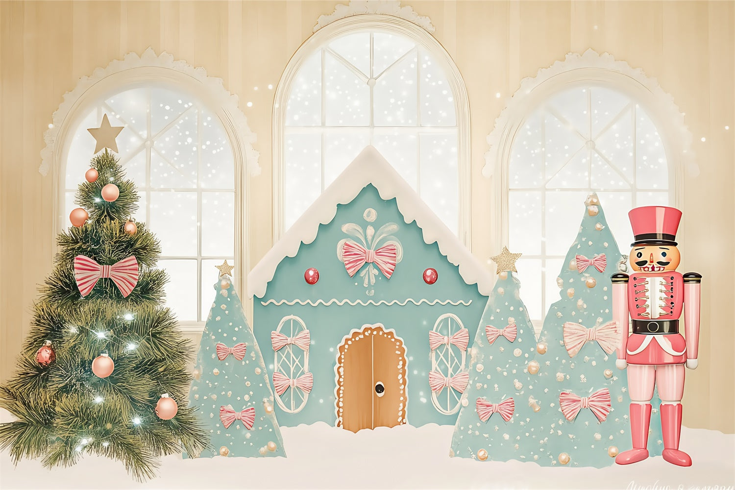 Christmas Backdrops Sale Nutcracker Sugar Shack Backdrop BRP57-142