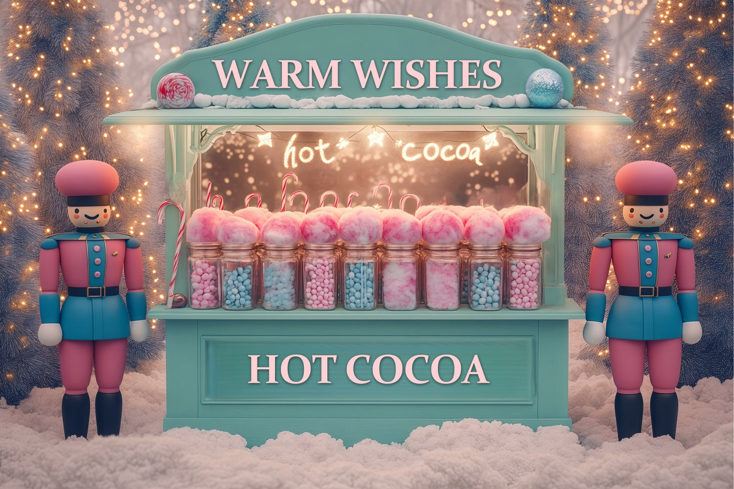Christmas Backdrops For Photos Cozy Sweet Stand Backdrop BRP57-146