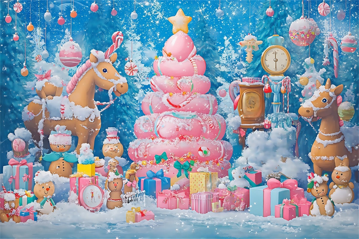 Christmas Backdrops Sale Gingerbread Toy Fantasy Backdrop BRP57-148
