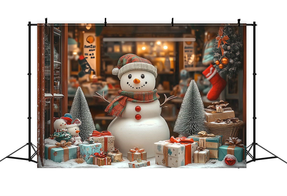 Christmas Photo Backdrop Cozy Snowman Welcome Backdrop BRP57-156