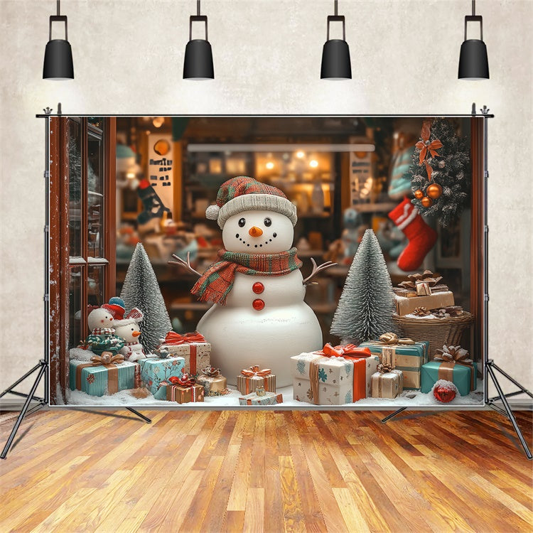Christmas Photo Backdrop Cozy Snowman Welcome Backdrop BRP57-156