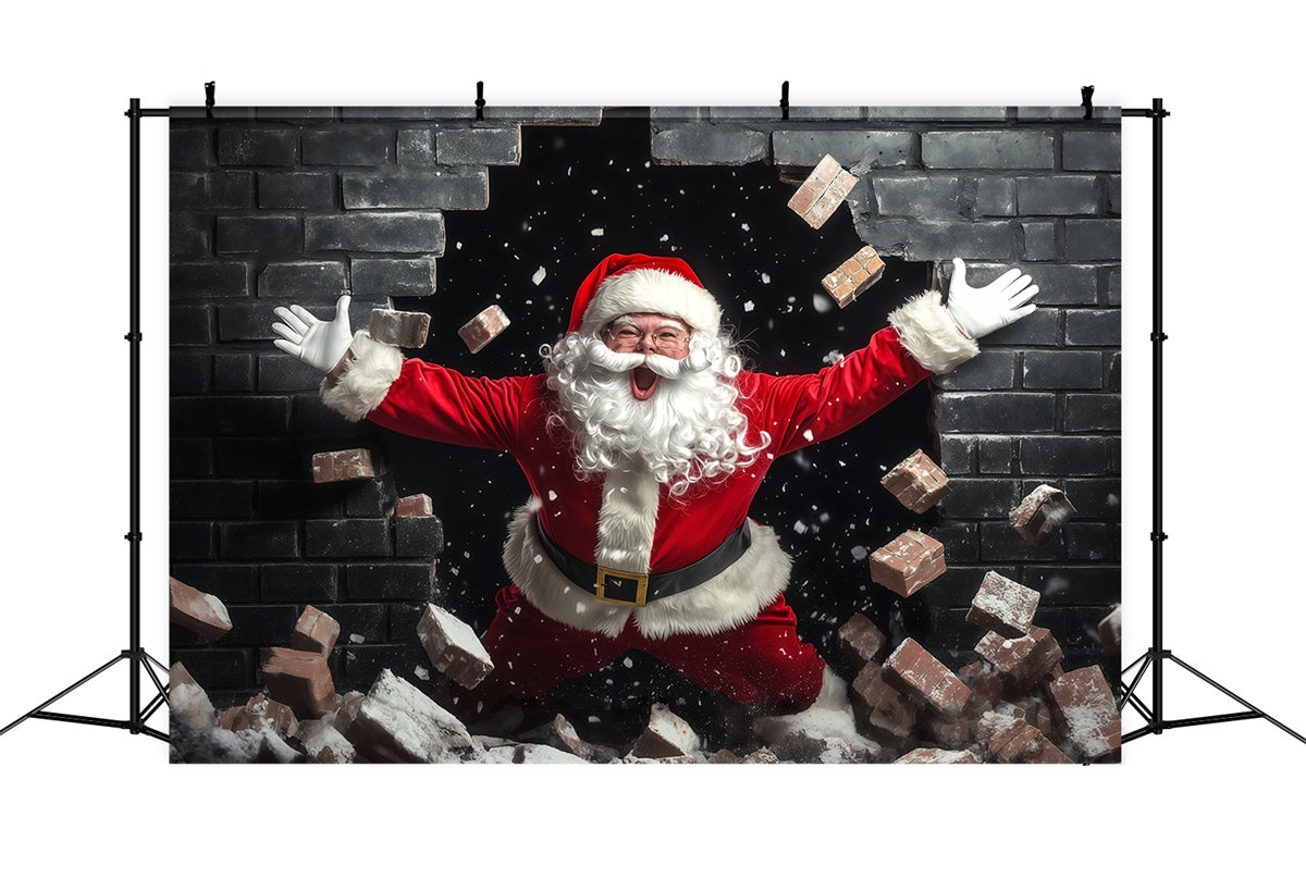 Christmas Backdrop Ideas Santa Surprise Entrance Backdrop BRP57-160