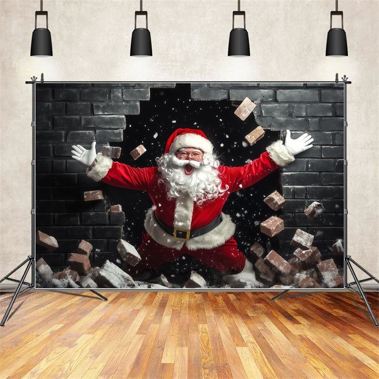 Christmas Backdrop Ideas Santa Surprise Entrance Backdrop BRP57-160