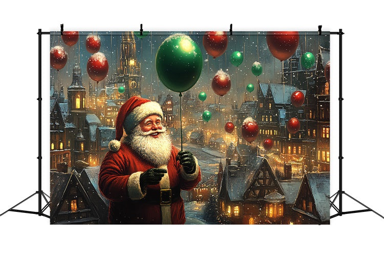 Xmas Backdrops Balloon Winter Twilight Wishes Backdrop BRP57-163