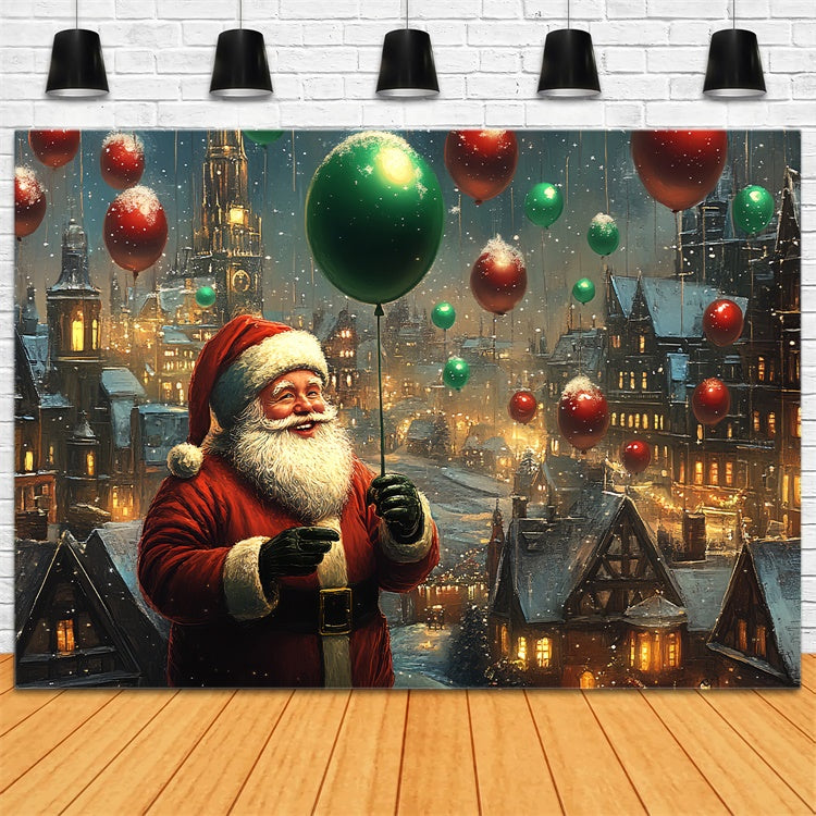 Xmas Backdrops Balloon Winter Twilight Wishes Backdrop BRP57-163