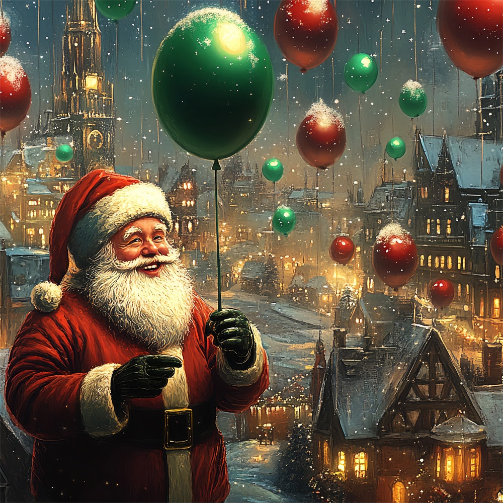 Xmas Backdrops Balloon Winter Twilight Wishes Backdrop BRP57-163