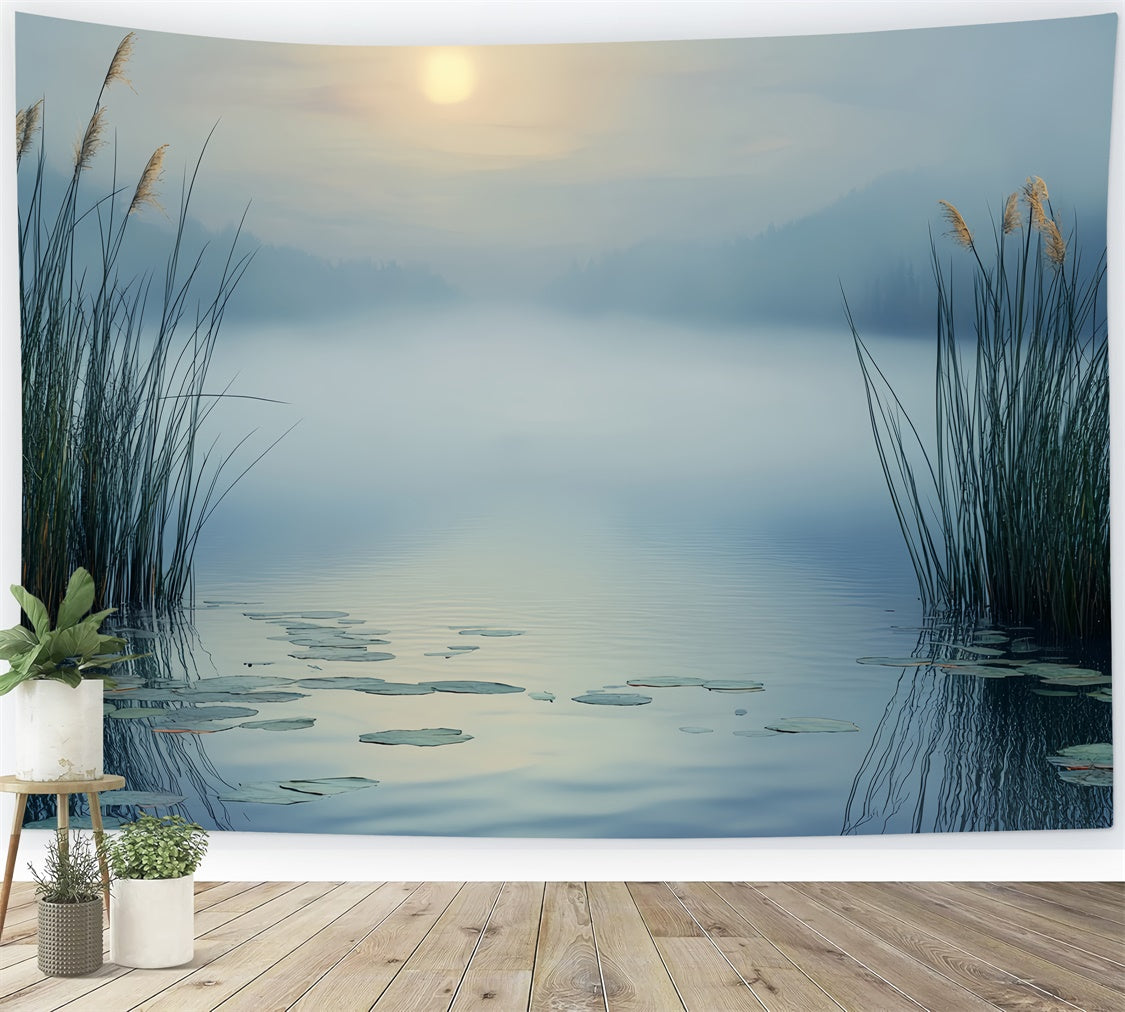 Sky Photo Backdrop Misty Reeds Lakeview Backdrop BRP57-206