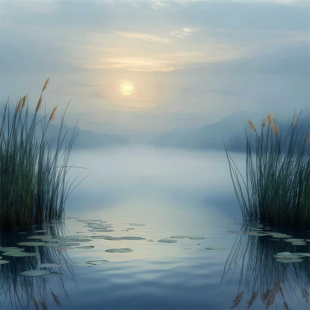 Sky Photo Backdrop Misty Reeds Lakeview Backdrop BRP57-206