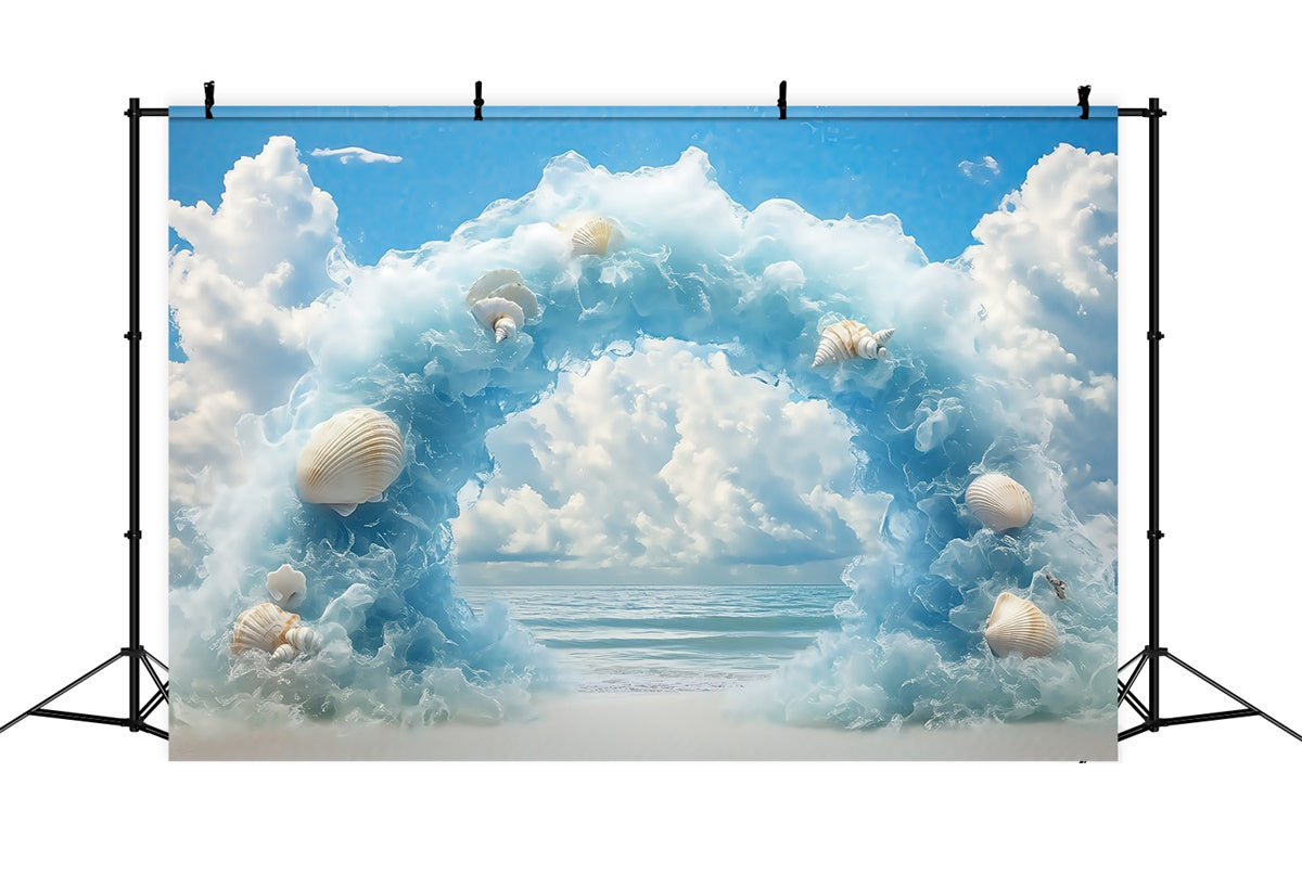 Cloud Photo Backdrop Mermaid Shore Fantasy Backdrop BRP57-224